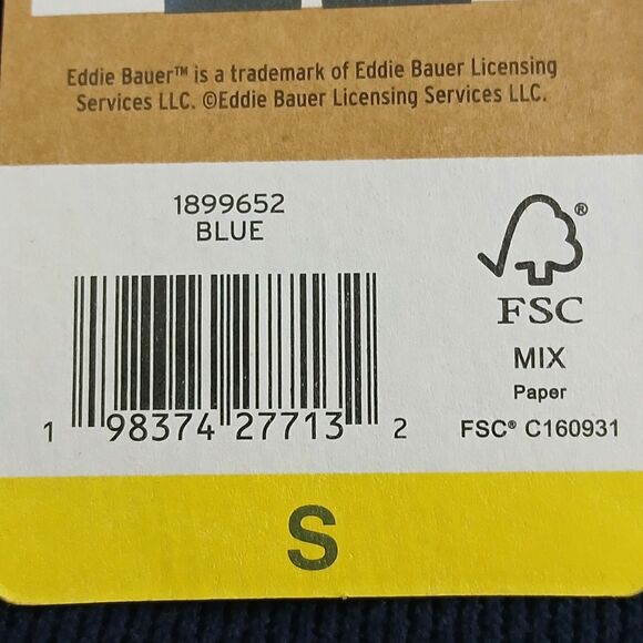 Eddie Bauer Mens Navy Blue Textured Lounge Long Sleeve Pullover Hoodie Small NEW - Picture 5 of 8